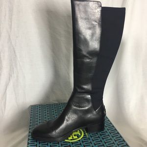 Tory Burch Caitlin Stretch Boot Size 10 Black